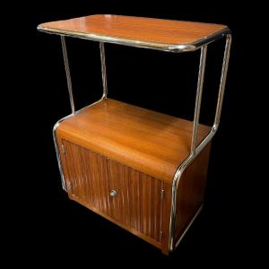 Modernist Art Deco Bauhaus Occasional Furniture Tubular Chrome Steel & Wood, Ca 1920/30		